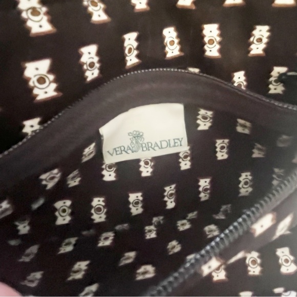 Vera Bradley Crossbody Wallet Tri-Fold Zebras Clutch Travel Vacation Black - Picture 6 of 8